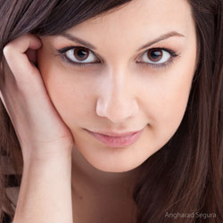 Primer plano de la actriz Adela Silvestre